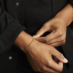 Lucleon Bracelet Chaîne à Mailles Dorées - 4 Mm -Boutique Trendhim rel 23016 1x1 1 nathan 1