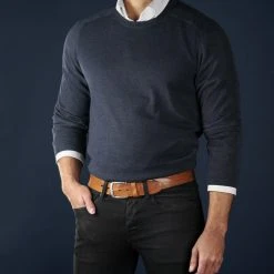 BSWK Ceinture En Cuir Cognac Au Look Vintage -Boutique Trendhim rel megashoot belts 12146 1 1