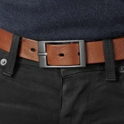 BSWK Ceinture Moderne En Cuir Marron Foncé -Boutique Trendhim rel megashoot belts 12170 2bmnew