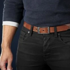 BSWK Ceinture Moderne En Cuir Marron Foncé -Boutique Trendhim rel megashoot belts 12170 2new