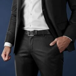 BSWK Ceinture En Cuir Noir Lisse 10 BSWK Ceinture En Cuir Noir Lisse -Boutique Trendhim rel megashoot belts 12256 2