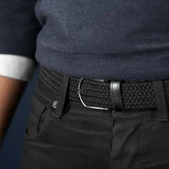 Collin Rowe Ceinture élastique Noir Sur Noir -Boutique Trendhim rel megashoot belts 17699 1 sort