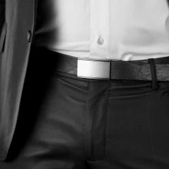 BSWK Ceinture En Cuir Noir Avec Boucle Massive à Verrouillage Automatique 8 BSWK Ceinture En Cuir Noir Avec Boucle Massive à Verrouillage Automatique -Boutique Trendhim rel megashoot belts 18214 2