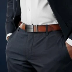 BSWK Ceinture En Cuir Cognac Avec Boucle à Verrouillage Automatique 9 BSWK Ceinture En Cuir Cognac Avec Boucle à Verrouillage Automatique -Boutique Trendhim rel megashoot belts 18255 2