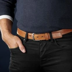 BSWK Ceinture En Cuir Lisse Brun Cognac -Boutique Trendhim rel megashoot belts 18711 2