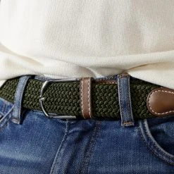 Collin Rowe Ceinture élastique Vert Armée -Boutique Trendhim rel megashoot belts 8037 2 copybm1
