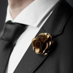 Warren Asher Boutonnière à Fleur Couleur Rouille Luxueuse -Boutique Trendhim rel megashoot lapel pins 10912 1
