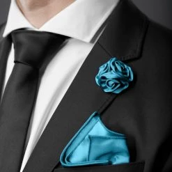Warren Asher Boutonnière à Fleur De Rose Bleue -Boutique Trendhim rel megashoot lapel pins 11025 22