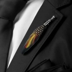 Warren Asher Broche "La Plume" Tribale 9 Warren Asher Broche "La Plume" Tribale -Boutique Trendhim rel megashoot lapel pins 13643 1
