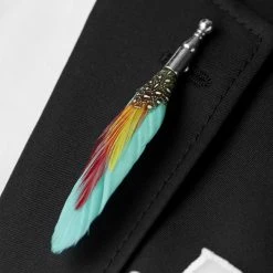 Warren Asher Broche "La Plume Tropicale" -Boutique Trendhim rel megashoot lapel pins 13646 1 bm