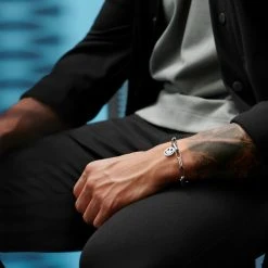 Lucleon Bracelet Amager Clarke Argenté à Maille Torsadée Et Maille Gourmette Avec Pendentif Smiley -Boutique Trendhim rst acpa collectionpage gold23129 silver23125 black23133 bjarkejohansen 2 2