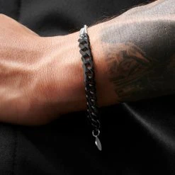 Lucleon Bracelet En Acier Argenté Et Bronze Gunmetal Carlos Amager à Double Maille Gourmette -Boutique Trendhim rst acpa collectionpage silverblack 23206 bjarkejohansen 1 bm