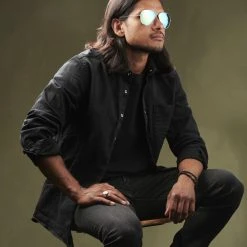 Paul Riley Lunettes Aviator Argentées Et Bleues Polarisées 10 Paul Riley Lunettes Aviator Argentées Et Bleues Polarisées -Boutique Trendhim rst megashoot sunglas 13911 1