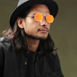 Paul Riley Lunettes De Soleil Groovy Orange Et Or -Boutique Trendhim rst megashoot sunglas 17160 2