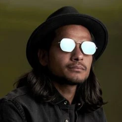 Paul Riley Lunettes De Soleil Groovy Bleu Et Or -Boutique Trendhim rst megashoot sunglas 17161 3 1