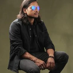 Paul Riley Lunettes De Soleil Aviateur à Montures Dorées Et Verres Irisés -Boutique Trendhim rst megashoot sunglas 17167 1