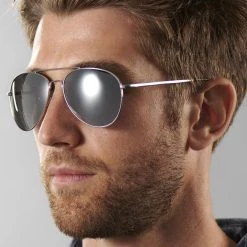Paul Riley Lunettes De Soleil Argentées De Style Aviateur Et Verres Miroir -Boutique Trendhim rst megashoot sunglases 13913 2 bm
