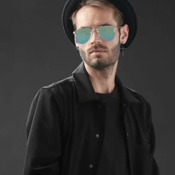 Paul Riley Lunettes De Soleil Aviateur Argentées Et Turquoise à Verres Miroir 10 Paul Riley Lunettes De Soleil Aviateur Argentées Et Turquoise à Verres Miroir -Boutique Trendhim rst megashoot sunglasses 13907 15