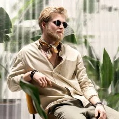 Arkai Occasus | Lunettes De Soleil En Titane Noir à Verres Ronds Polarisés -Boutique Trendhim rst spring 23 arkai sunglasses blacktitani 1b