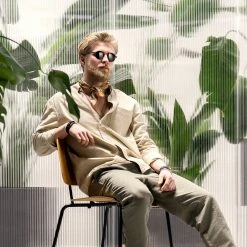 Arkai Occasus | Lunettes De Soleil En Titane Noir à Verres Ronds Polarisés -Boutique Trendhim rst spring 23 arkai sunglasses blacktitani 1c