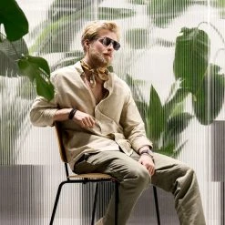 Arkai Occasus | Lunettes De Soleil à Verres Sombres Polarisés Et Double Pont Noir Et Transparent -Boutique Trendhim rst spring 23 arkai sunglasses darkandblue 1b 1