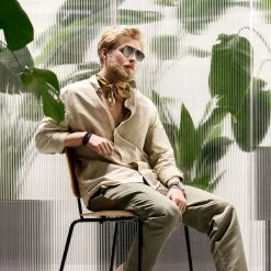 Arkai Occasus | Lunettes De Soleil à Verres Mi-sombres Polarisés Et Double Pont Noir Et Transparent -Boutique Trendhim rst spring 23 arkai sunglasses darkandblue 1b 2