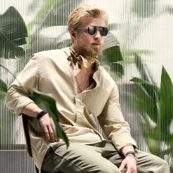 Arkai Occasus | Lunettes De Soleil à Verres Sombres Polarisés Et Double Pont Noir Et Transparent -Boutique Trendhim rst spring 23 arkai sunglasses darkandblue 1c 1