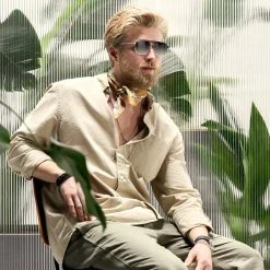 Arkai Occasus | Lunettes De Soleil à Verres Mi-sombres Polarisés Et Double Pont Noir Et Transparent -Boutique Trendhim rst spring 23 arkai sunglasses darkandblue 1c 2