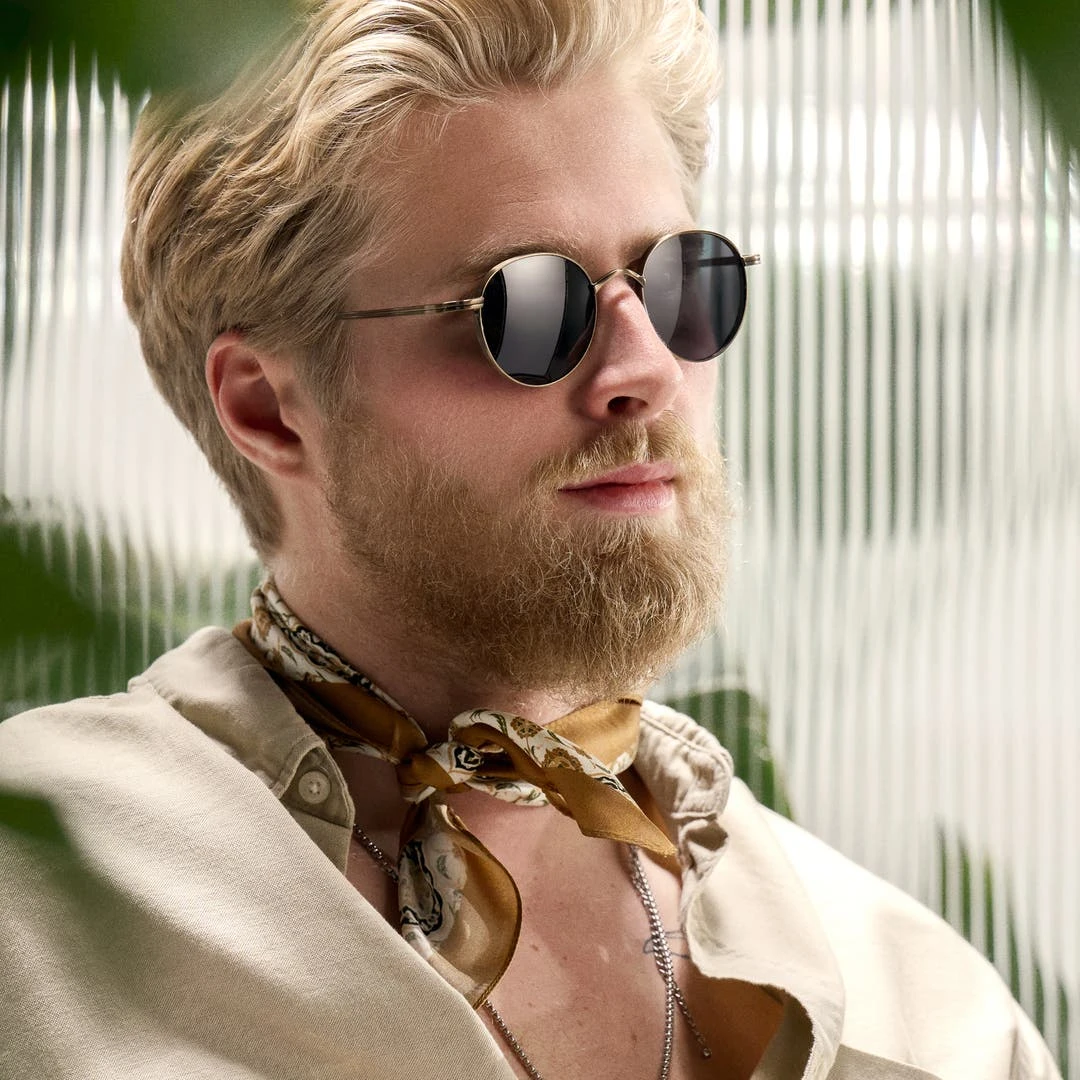 Arkai Occasus | Lunettes De Soleil En Titane Couleur Cuivre à Verres Ronds Polarisés 2 Arkai Occasus | Lunettes De Soleil En Titane Couleur Cuivre à Verres Ronds Polarisés – Image 2