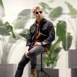 Lucleon Occasus | Lunettes De Soleil Noires à Verres Ronds Polarisés Et Double Pont -Boutique Trendhim rst spring 23 ll sunglasses hil silverblack 1b