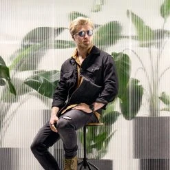 Lucleon Occasus | Lunettes De Soleil Bleues à Verres Ronds Polarisés Et Double Pont -Boutique Trendhim rst spring 23 ll sunglasses hil silverblue 1c