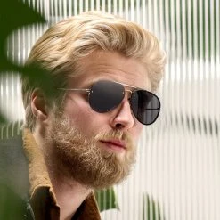 Lucleon Occasus | Lunettes De Soleil Aviator à Verres Noirs Dégradés -Boutique Trendhim rst spring 23 ll sunglasses silverblack 1a