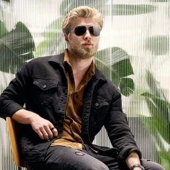 Lucleon Occasus | Lunettes De Soleil Aviator à Verres Noirs Dégradés -Boutique Trendhim rst spring 23 ll sunglasses silverblack 1c