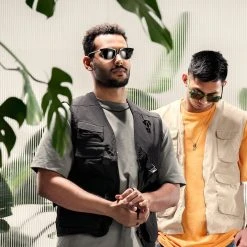 Arkai Occasus | Lunettes De Soleil Rétro Bicolores à Verres Noirs Polarisés -Boutique Trendhim rst spring 23 sz sunglasses square greyblack 1c