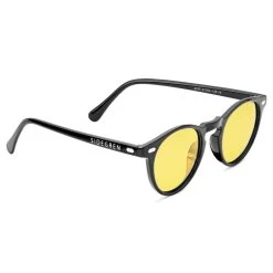 Sidegren Lunettes De Soleil Rétro Noires à Verres Ronds, Jaunes & Polarisés -Boutique Trendhim sg35 3