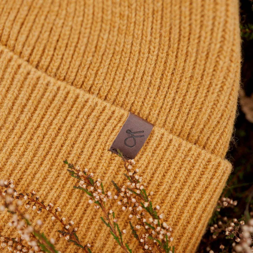 Fawler Hiems | Bonnet Orange à Revers En Laine Recyclée 6 Fawler Hiems | Bonnet Orange à Revers En Laine Recyclée – Image 6