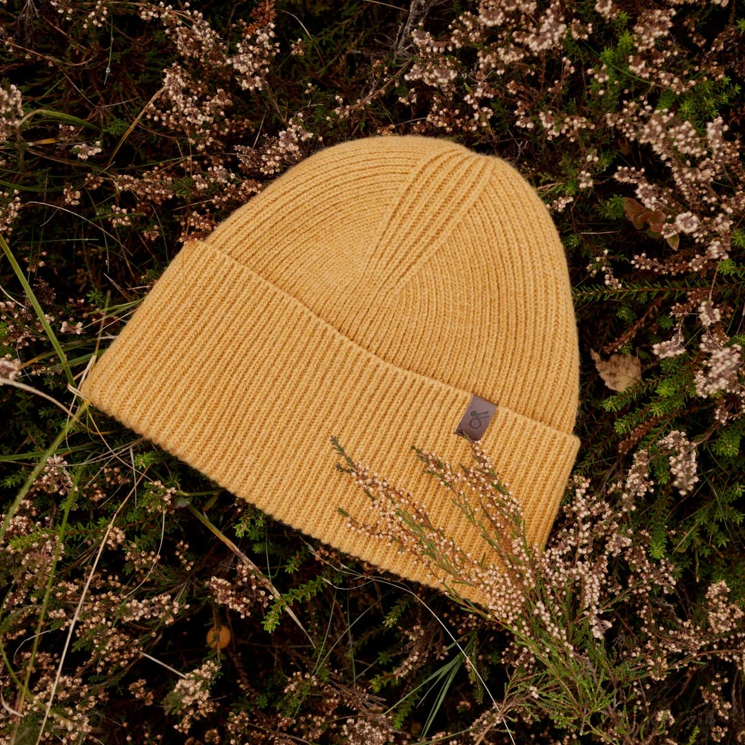 Fawler Hiems | Bonnet Orange à Revers En Laine Recyclée 2 Fawler Hiems | Bonnet Orange à Revers En Laine Recyclée – Image 2