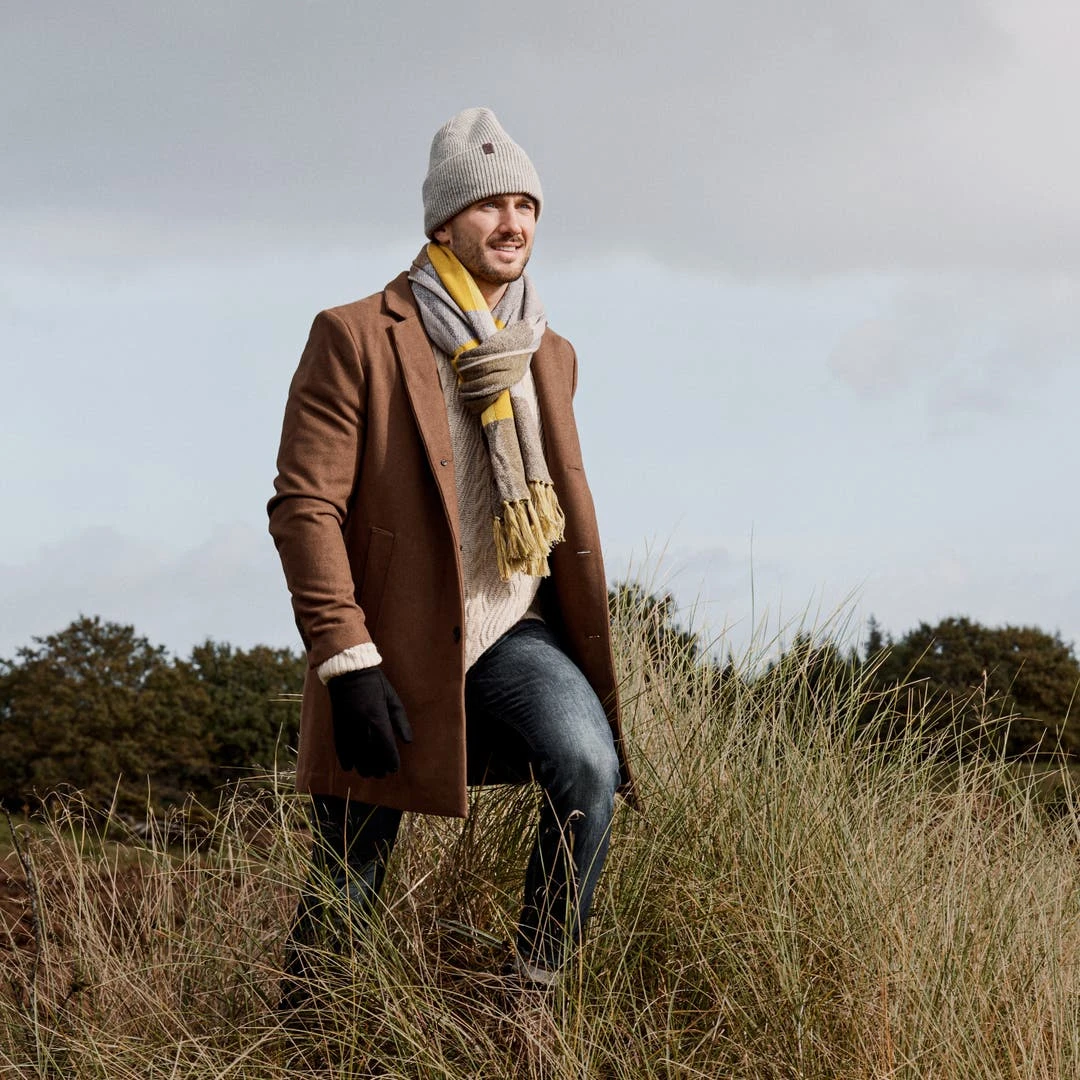 Fawler Hiems | Bonnet Gris à Revers En Laine Recyclée 4 Fawler Hiems | Bonnet Gris à Revers En Laine Recyclée – Image 4