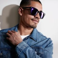 Waykins Lunettes De Soleil Noires Wolfgang Thea à Verres Polarisés Violets -Boutique Trendhim ste megashoot sunglasses 35 22879