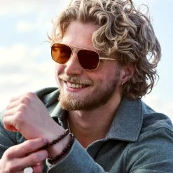 Waykins Lunettes De Soleil Dorées Wolcott Thea Dorées à Verres Bruns -Boutique Trendhim ste megashoot2 sunglasses 10 22895