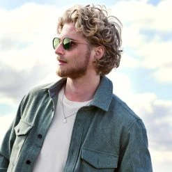 Waykins Lunettes De Soleil Dorées Wylie Thea à Verres Polarisés Verts -Boutique Trendhim ste megashoot2 sunglasses 2 22880