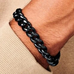 Lucleon Gourmette Noire En Acier 12 Mm -Boutique Trendhim ste modelpics natahnwilliam 21973 10 12 mmbm