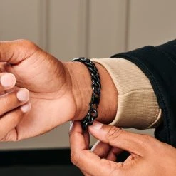 Lucleon Gourmette Noire En Acier 16 Mm -Boutique Trendhim ste modelpics nathanwilliam 21985 19 16mm