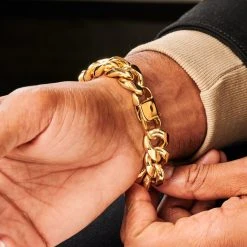 Lucleon Gourmette En Acier Doré 18 Mm -Boutique Trendhim ste modelpics nathanwilliam 22021 2