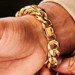 Lucleon Gourmette En Acier Doré 18 Mm -Boutique Trendhim ste modelpics nathanwilliam 22021 2bm