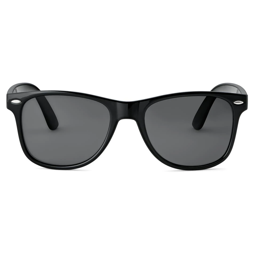 Waykins Lunettes De Soleil Rétro Noires Polarisées 2 Waykins Lunettes De Soleil Rétro Noires Polarisées – Image 2