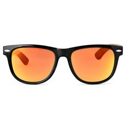 Waykins Lunettes De Soleil Rétro Noires à Verres Polarisés Jaunes Et Branches En Bois -Boutique Trendhim wa41 2